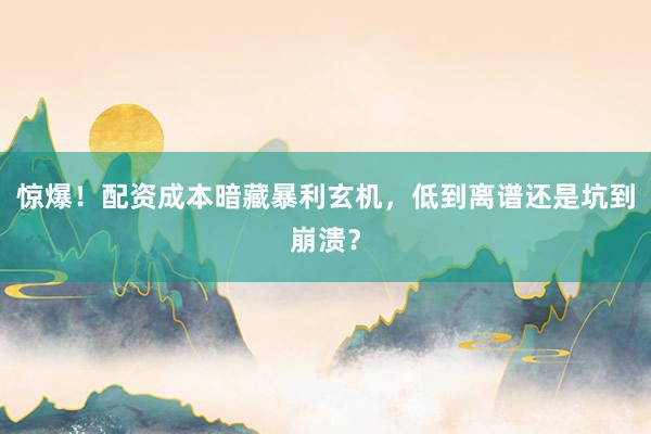 惊爆！配资成本暗藏暴利玄机，低到离谱还是坑到崩溃？