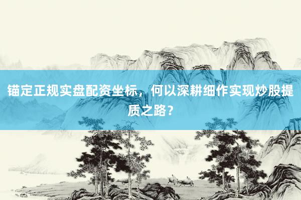锚定正规实盘配资坐标，何以深耕细作实现炒股提质之路？
