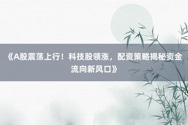 《A股震荡上行！科技股领涨，配资策略揭秘资金流向新风口》