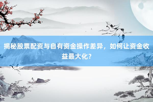 揭秘股票配资与自有资金操作差异，如何让资金收益最大化？
